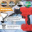 Cordless Heat Gun Red: Rechargeable Adjustable Temp 4 Nozzles 6