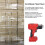 Cordless Heat Gun Red: Rechargeable Adjustable Temp 4 Nozzles 7