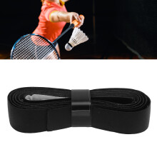 Tennis Schläger Griffband Leder Badminton Schläger Overgrip Band Ersatz für Außenplatz Fitnessstudio Schwarz