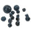 15Pcs Acrylic Polyhedral Dice Set D3-D100 for RPG Table Games Black Blue 1