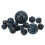 15Pcs Acrylic Polyhedral Dice Set D3-D100 for RPG Table Games Black Blue 16