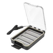 Schlanke Fliegenfischertasche Schwamminlay Wasserdichter Fliegenbox Angelhakenbox Leicht Großkapazität mit Transparentem Deckel