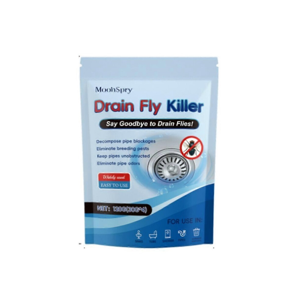 (1 pc) 120g Drain Fly Killer Drainage Pipe Insect Removal Powder for Kitchen Bathroom Sewer Drain Outlet Decontamination Cleaning-image-OPC-PJJTNC8-NEW