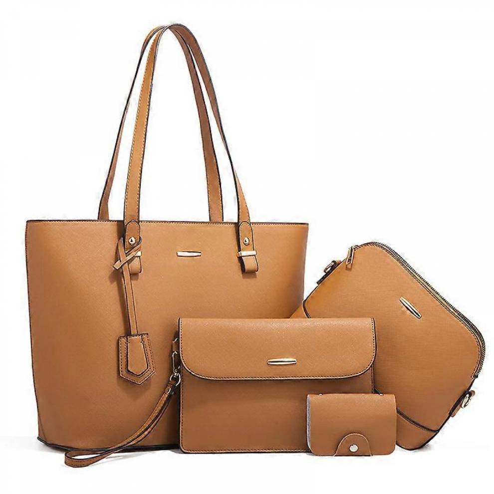Women Fashion Handbags Wallet Tote Bag Shoulder Bag Top Handle Satchel Purse Set 4pcs