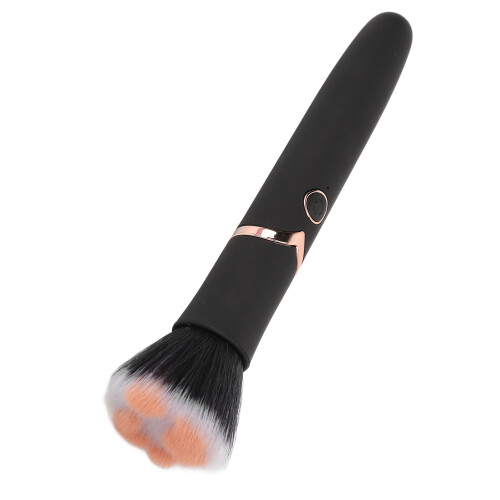 Rechargeable Black Makeup Brush with 10 Gears Vibration Function