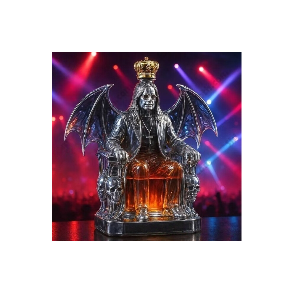 (A) NEW Ozzy Osbourne Whiskey Bottle Back To The Beginning Commemorative Whiskey Wine Bottle Home Decor Statue Collection Crafts