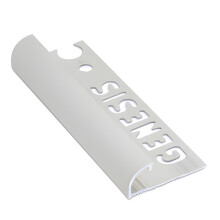 Brushed Silver Aluminium Quadrant Tile Trim 12mm x 2.5m EAQ Genesis Edge Protector Strip