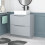 NES Home Nes Home 800mm Matte Grey Bathroom Vanity Unit, Worktop With Square Bowl Basin 2