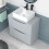 NES Home Nes Home 800mm Matte Grey Bathroom Vanity Unit, Worktop With Square Bowl Basin 4