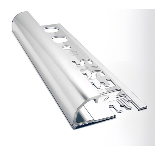 Bright Silver Aluminium Quadrant Tile Trim 12mm x 2.5m EAQ Genesis Edge Protector Strip
