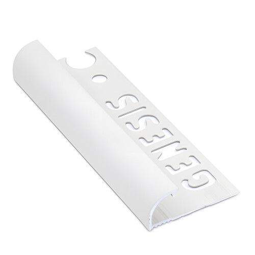 White Aluminium Quadrant Tile Trim 12mm x 2.5m EAQ Genesis Edge Protector Strip