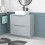 NES Home Nes Home 800mm Matte Grey Bathroom 2 Drawers Vanity & Worktop With Square Basin 1