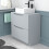NES Home Nes Home 800mm Matte Grey Bathroom 2 Drawers Vanity & Worktop With Square Basin 3