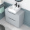NES Home Nes Home 800mm Matte Grey Bathroom 2 Drawers Vanity & Worktop With Square Basin 4