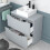 NES Home Nes Home 800mm Matte Grey Bathroom 2 Drawers Vanity & Worktop With Square Basin 5