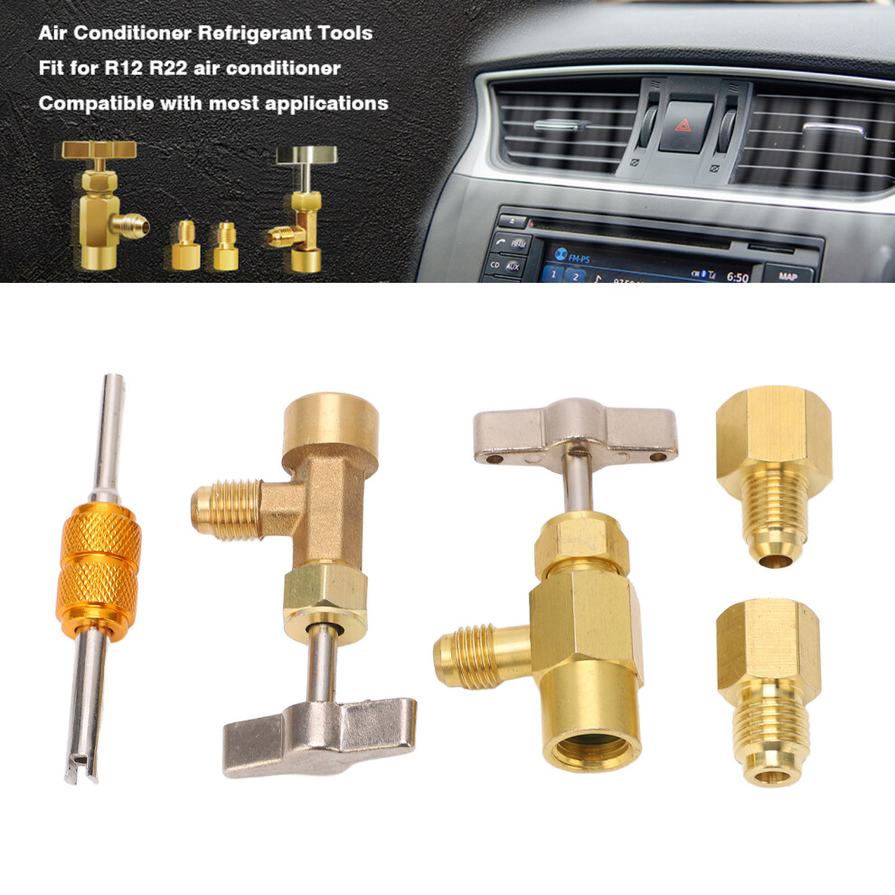 Puncture Style R134a Valve Kit With Refrigerant Tank Adapters 8491339878729