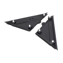 Door Mirror Flag Covers for FIAT 500 - Black Pair Replacement