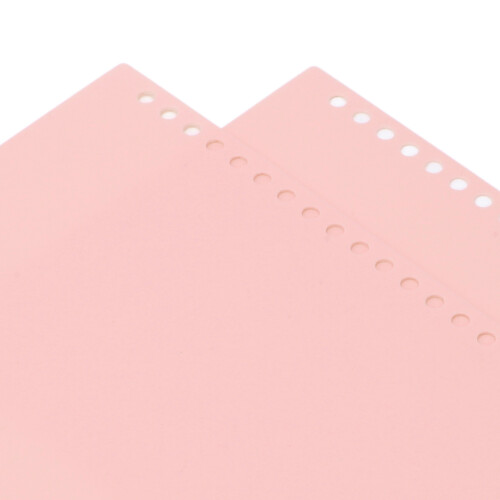 Flexible A5 20-Holes Binding Covers 20 Sheets Pink Rollable & Durable 2