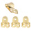 Finger Picks Metal 3Pcs Index Finger 1Pc Thumb 3