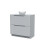 NES Home Nes Home Matte Grey 800mm Bathroom Freestanding Vanity Unit Round Ceramic Basin 2