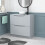 NES Home Nes Home Matte Grey 800mm Bathroom Freestanding Vanity Unit Round Ceramic Basin 1