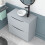 NES Home Nes Home Matte Grey 800mm Bathroom Freestanding Vanity Unit Round Ceramic Basin 4