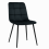 Clear Glass Dining Table with 4 Black Velvet Upholstered Chairs 7