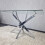 Clear Glass Dining Table with 4 Black Velvet Upholstered Chairs 6