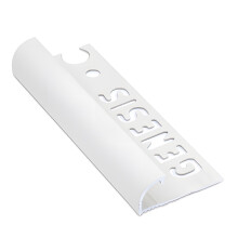 White Aluminium Quadrant Tile Trim 10mm x 2.5m EAQ Genesis Edge Protector Strip