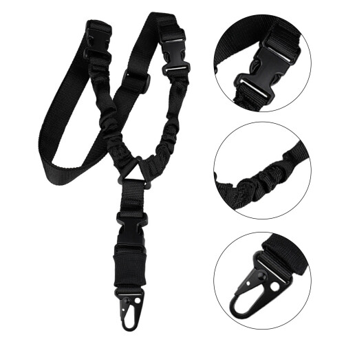 Nylon Single Point Shoulder Strap for Outdoor Sports, Black 2