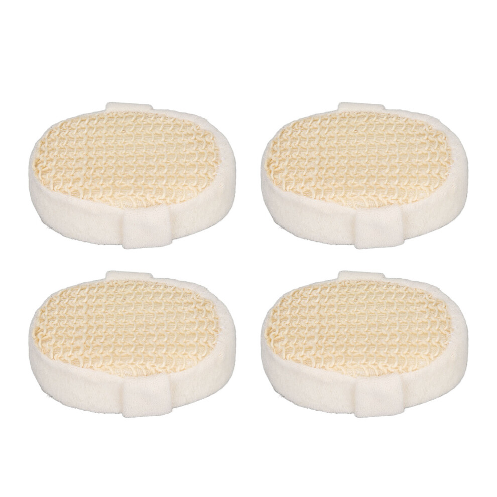 Gentle Exfoliating 4Pcs Sisal Bath Sponge - Quick Dry Easy Cleaning