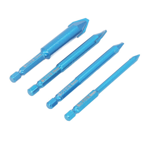 4PCS Set Masonry Drill Bit Multifunctional Blue 1