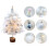 60cm Artificial Christmas Tree Set with Feathers & Decorative Balls 10