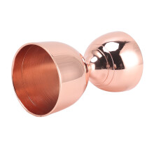 30/60ml Medidor de cócteles de acero inoxidable en oro rosa