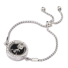 Ätherisches Öl Diffusor-Armband Edelstahl Aromatherapie Anhänger Verstellbares Armband für Frauen und Mädchen