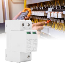 2P Überspannungsschutzgerät 20 bis 40KA Flammhemmend 36mm Schiene Installation Photovoltaik-Überspannungsschutz 1000V