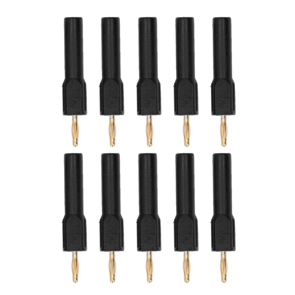 10Pcs Banana Plugs Connector 2Mm Male To 4Mm 9121376461644