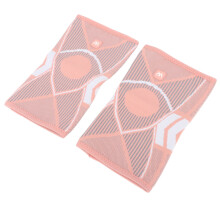 2 Stück Sportknieschützer, atmungsaktives Nylon-Knitted, 4-seitiges elastisches Seil, Knieschutz für Laufen und Klettern, pink, Größe L