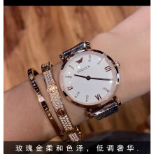 (Elegant White) A fashionable and trendy solid steel band, simple and ultra-thin waterproof ladies' watch