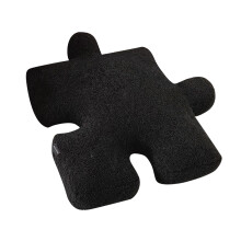 Plüsch-Wurfkissen Ultra-Soft Polster Puzzle Spezialform für Sofa Bett Fenster Wohnung Dekor Schwarz
