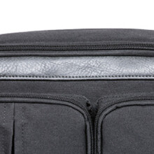 Baby Kinderwagen Wickeltasche Große Kapazität Mehrere Taschen Reißverschluss Mutter Aufbewahrungstasche mit Schultergurt Schwarz