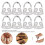 8Pcs Guitar Finger Picks Adjustable Hollow 15