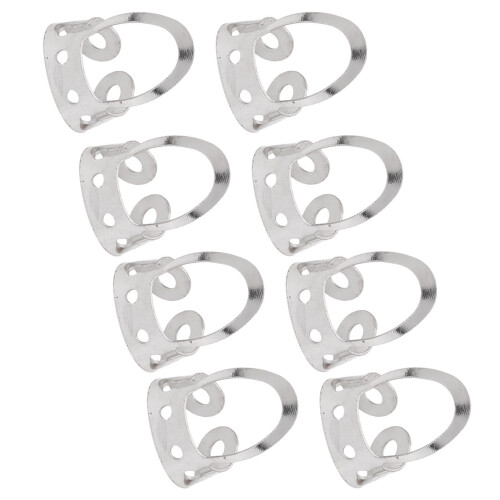 8Pcs Guitar Finger Picks Adjustable Hollow 2