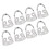 8Pcs Guitar Finger Picks Adjustable Hollow 5