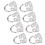 8Pcs Guitar Finger Picks Adjustable Hollow 7