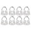 8Pcs Guitar Finger Picks Adjustable Hollow 1