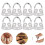 8Pcs Guitar Finger Picks Adjustable Hollow 9