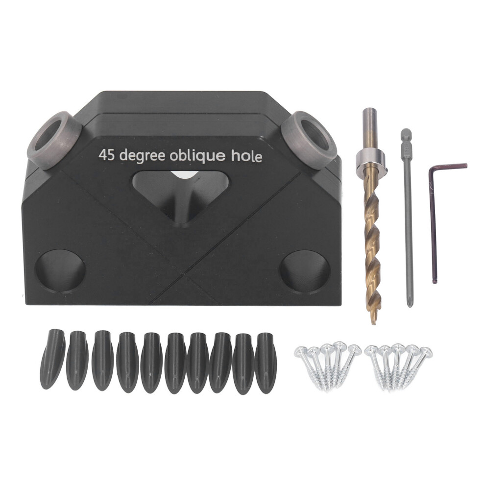 Woodworking Inclined Hole Fixture Black Aluminum