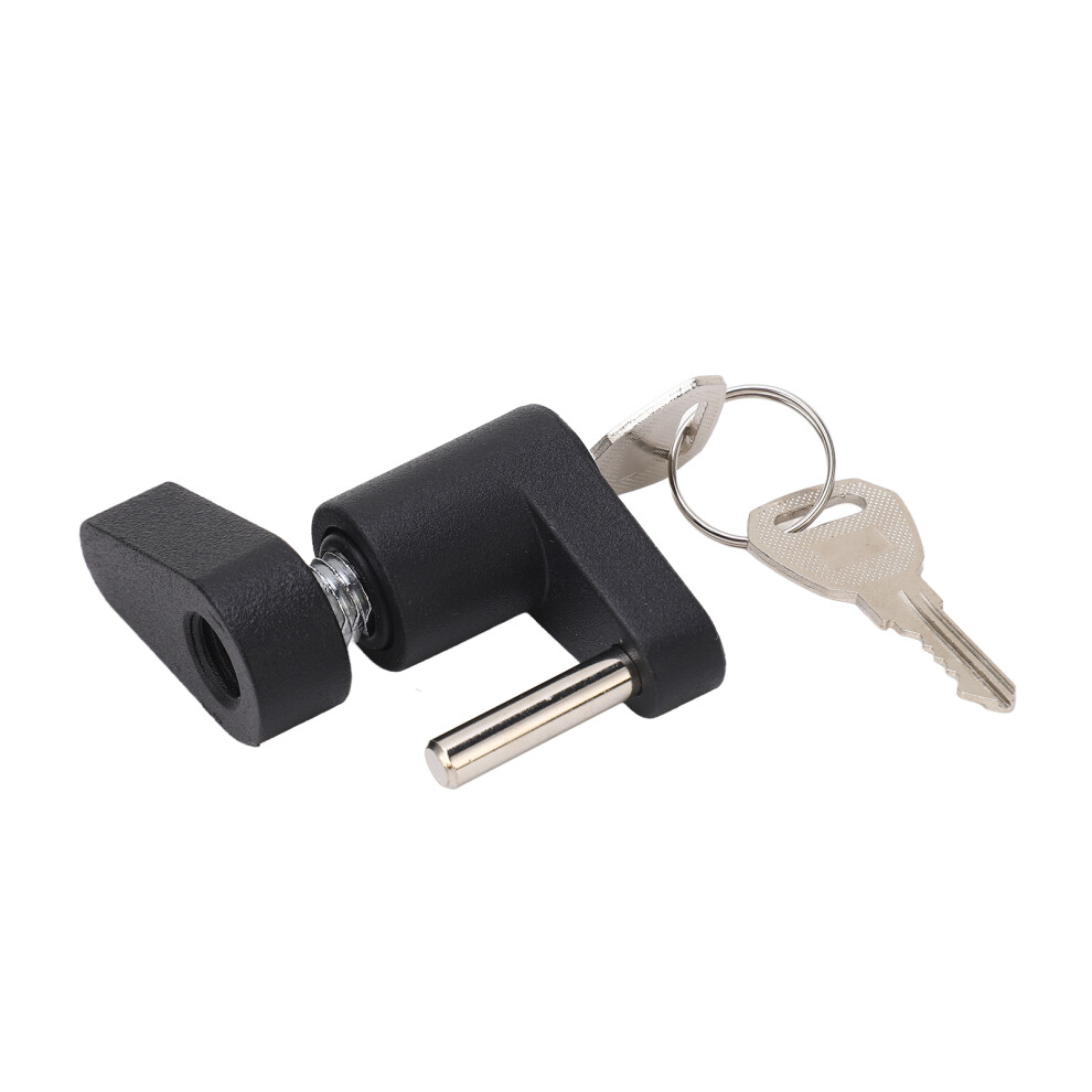 Trailer Tongue Coupler Lock Heavy Duty Anti Theft Black