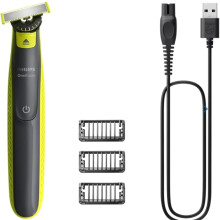 Philips OneBlade QP2724/23: 1 Blade + 3 Combs (1/3/5mm) for Trim, Edge & Shave - Dual Protection, Washable, Up to 4 Months Blade Life